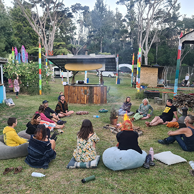 Family camping at Hakea